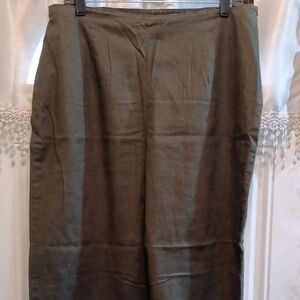 Dialogue Olive Straight-Leg Pants